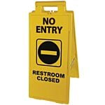 SIGN, RESTROOM CLOSED,  TENT/A-FRAME,