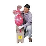 LINER BIG-CITY 33X40 1.25MIL 30GL RIGHT-FIT 200/ RED "BIOHAZ"