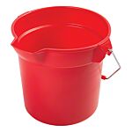 Rubbermaid BRUTE Round Bucket - 10 Qt., Red