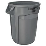 Rubbermaid BRUTE Vented Container - 32 Gal., Gray