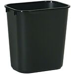 Rubbermaid Deskside Wastebasket - 13 5/8 Qt., Black