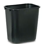 Rubbermaid Deskside Wastebasket - 28 1/8 Qt., Medium, Black