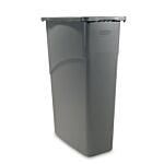 Rubbermaid Slim Jim Waste Container - 23 Gal., Gray
