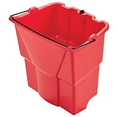 Rubbermaid Wavebrake Dirty Water Bucket - 18 Qt., Red
